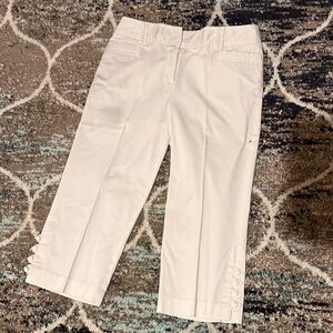 Larry Levine White Stretch Pants